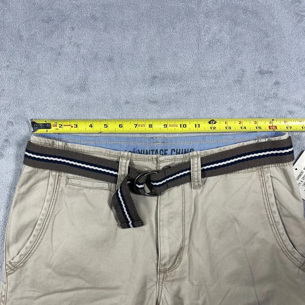 Lee Vintage‎ Chino Shorts Mens 32 Tan Belted Dungarees 7B08901 ADHK B561